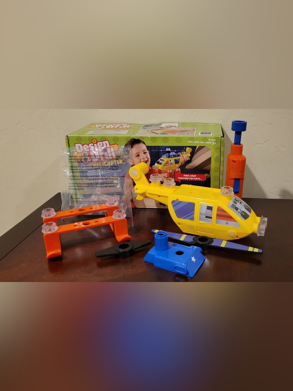 Educational Insights Design & Drill Helicopter Toy